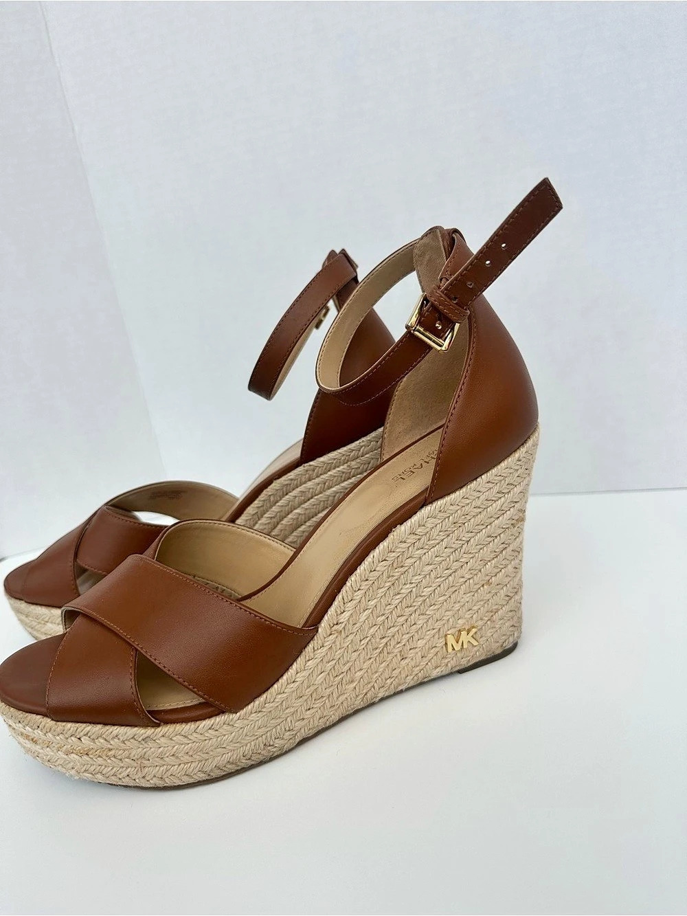 Michael Kors Brown Espadrille Wedge Sandals Like New - Picture 7 of 8